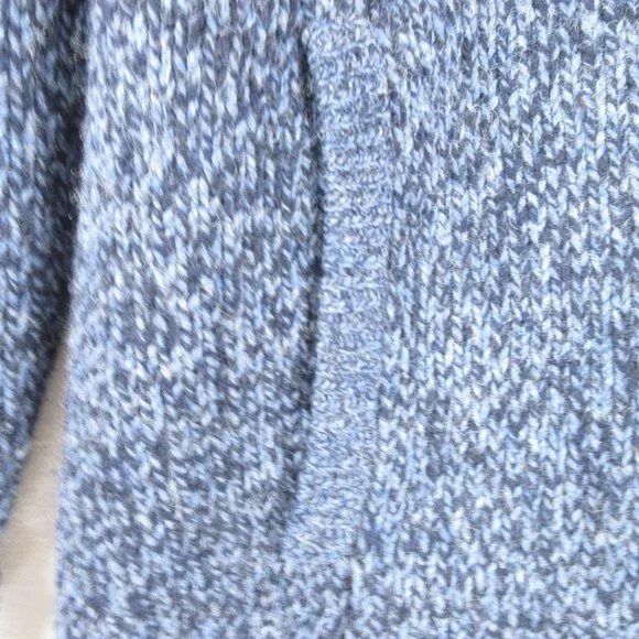 L.L. Bean Sweater Jacket Size M Zippered Flannel Lined - Picture 3 of 10